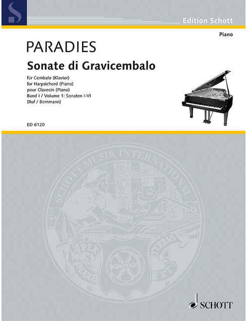 Paradisi - Sonatas For Harpsichord Vol. 1 - Clavecin (piano)