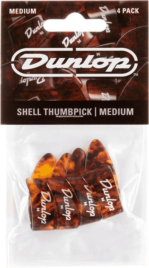 4 x Schildpatt-Daumenpicks Mittel