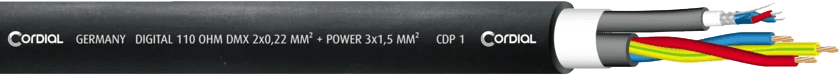 Kabel DMX XLR 5-polig + Powercon 3 M