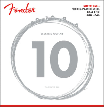 SUPER 250 GUITAR STRINGS NICKEL PLATED STEEL BALL END 250R GAUGES .010-.046 (6)