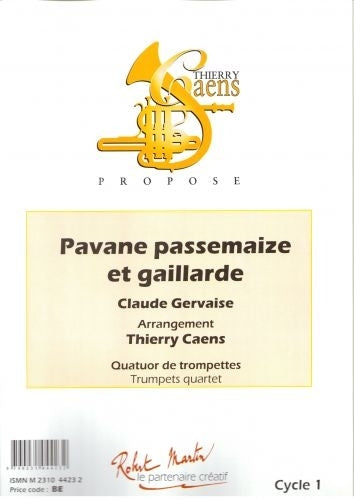 GERVAISE C. CAENS T. - CAENS T. - PAVANE PASSEMAIZE ET GAILLARDE