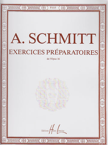 Schmitt - Exercices Preparatoires Op.16 - Piano