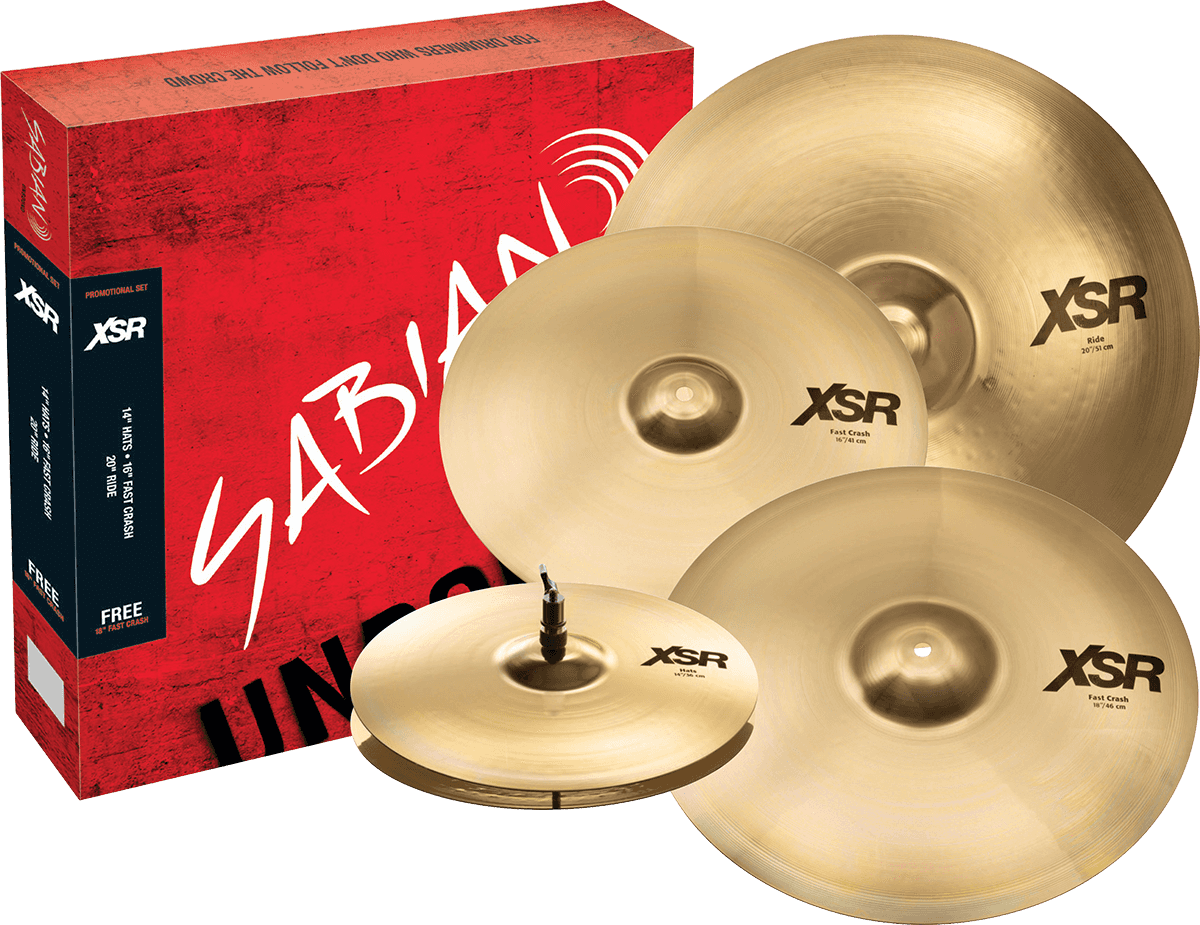 XSR55GB - Paket XSR Harmonisch 14/16/2 + 18" Crash +9 TAGE TEST DRUMEO