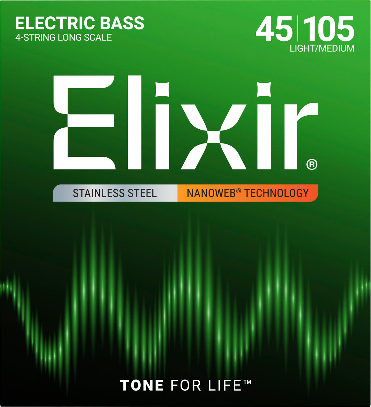 NANOWEB STAINLESS STEEL ELECTRIC BASS STRINGS MEDIUM SET /4C !45-65-85-105