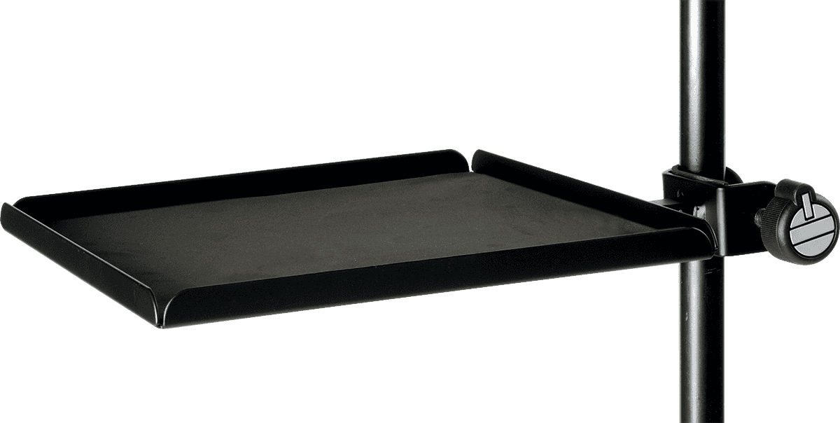 MS329 TRAY WITH CLAMP FOR MICROPHONE STAND & LECTERN BLACK