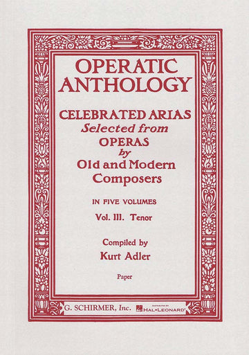 Opern-Anthologie Bd. 3 - Tenor und Klavier
