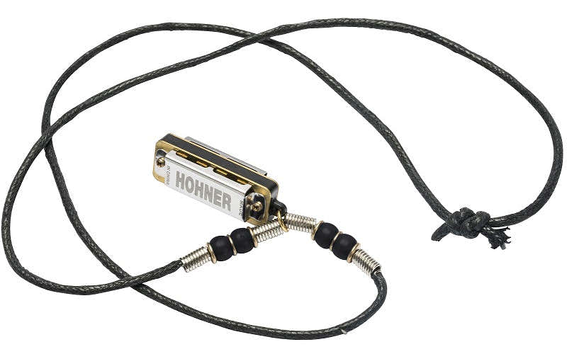 Mini Harp Halskette Schwarz - 4 Löcher