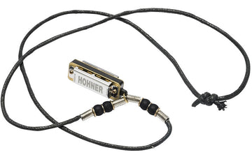 Mini Harp Halskette Schwarz - 4 Löcher