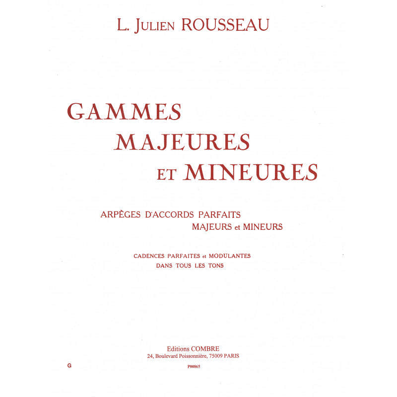 ROUSSEAU L. J. - GAMMES MAJEURES ET MINEURES - PIANO