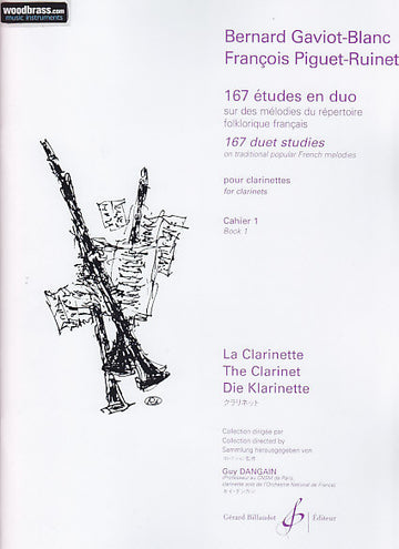 GAVIOT-blanc b./PIGUET-ruinet F. - 167 Duettstudien Vol.1 - 2 Klarinetten