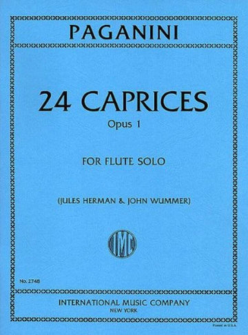 Paganini N. - 24 Caprices Op.1 - Flute Solo