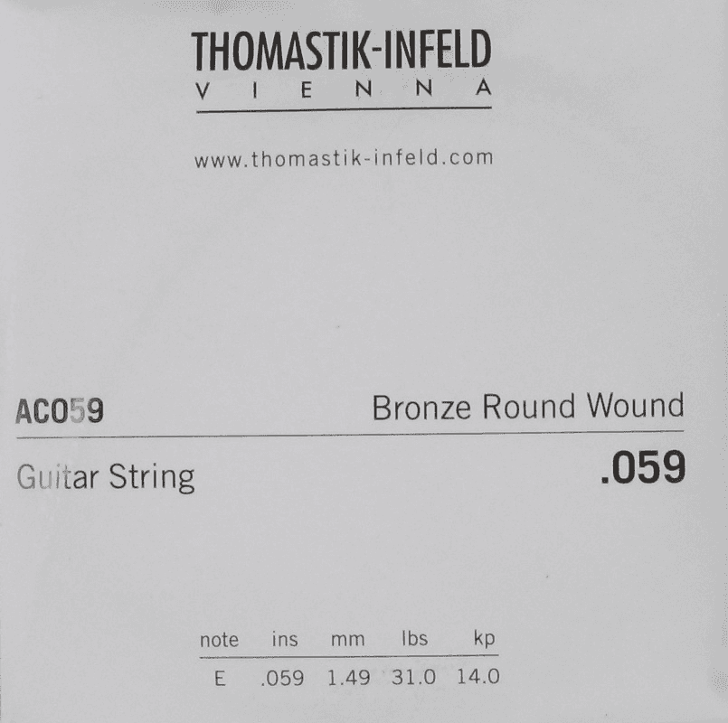 ACOUSTIC GUITAR STRINGS PLECTRUM ACOUSTIC SERIES. NICKEL-FREE.059