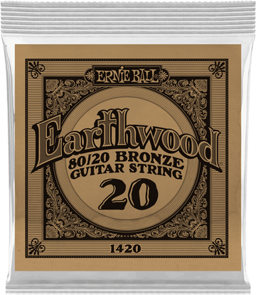 .020 EARTHWOOD 80/20 BRONZE ACOUSTIC GUITAR STRINGS