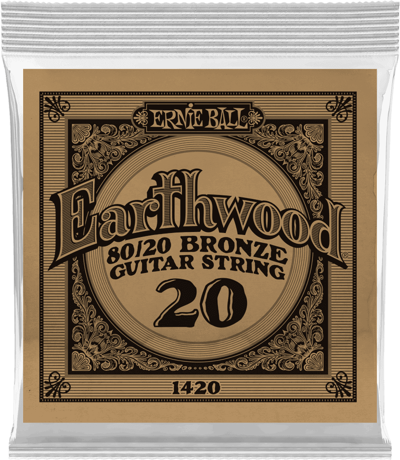.020 EARTHWOOD 80/20 BRONZE ACOUSTIC GUITAR STRINGS