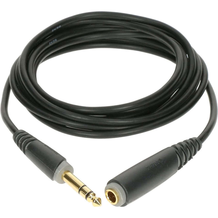EXTENSION CABLE BLACK 6M JACK 3P - SOCKET 3P
