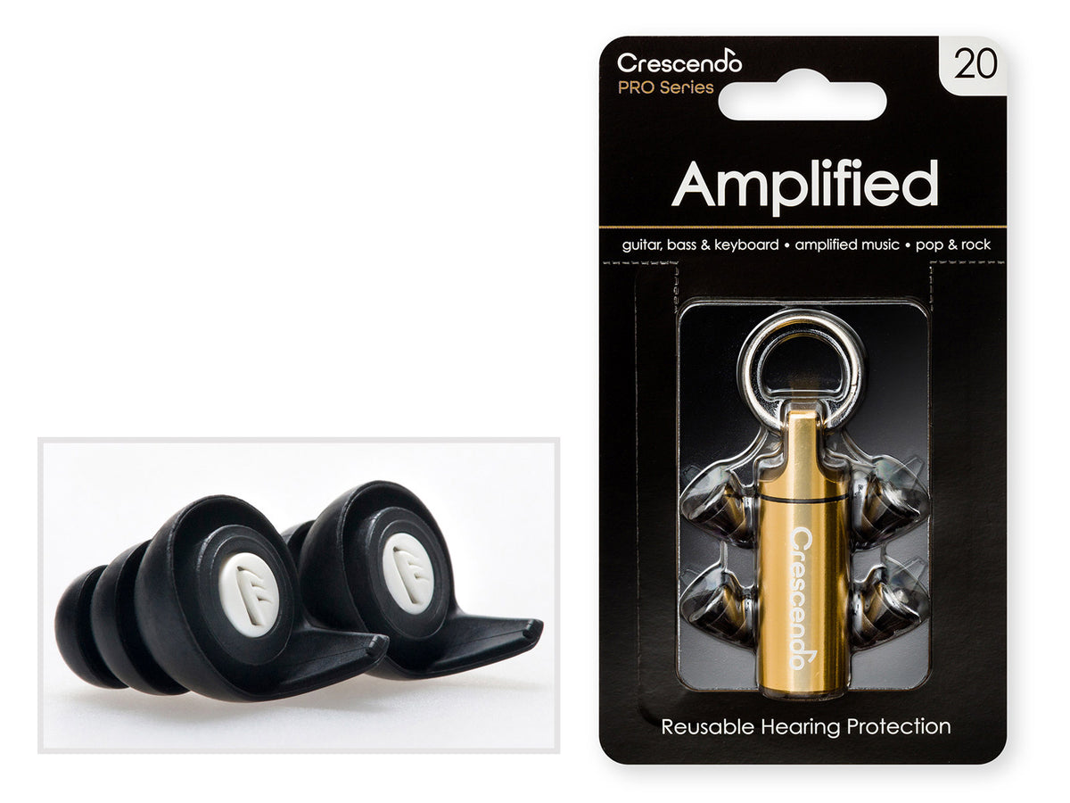Crescendo PRO AMPLIFIED 20 - FLAT DAMPING FILTERS - PROTECTION SNR 17DB OHRENSTPSEL