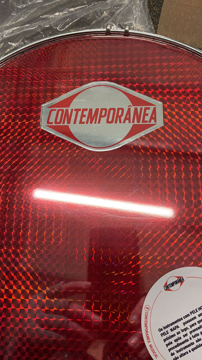 C-PF12-01BR - PANDEIRO 12" BLACK - SKIN RED - BLAGER