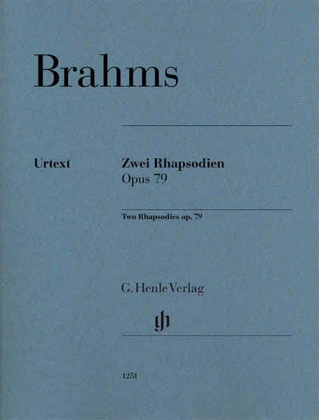 Brahms Johannes - Deux Rhapsodies Op.79 - Piano