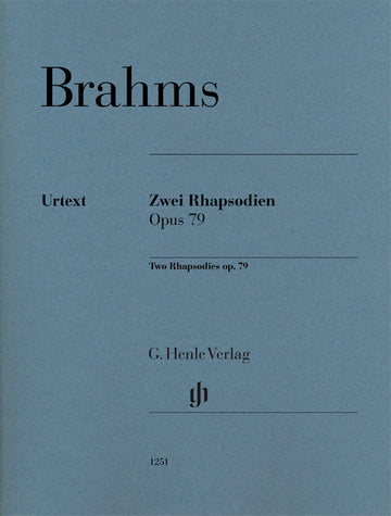 Brahms Johannes - Deux Rhapsodies Op.79 - Piano