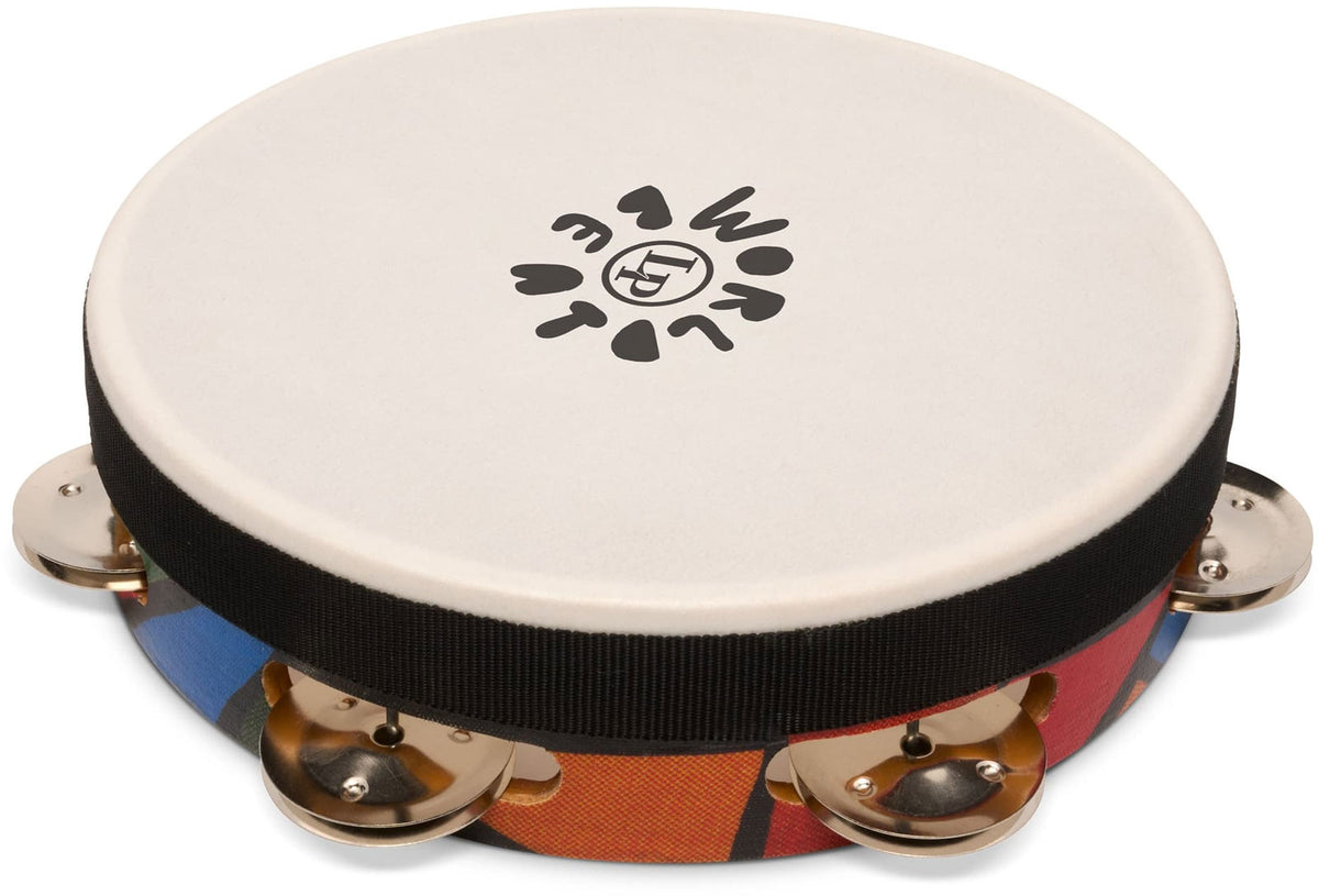 Tambourine World Beat Single Row With Head LP7022 8 Inches