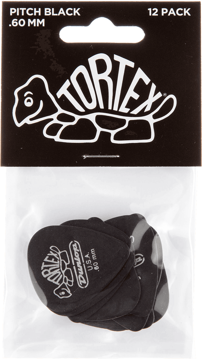 12 x 0,60mm Tortex Pitch Black