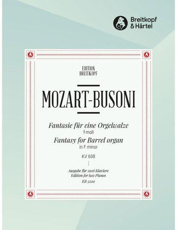 Mozart - Fantasia In F Minor K. 608 KV 608 - 2 Pianos (4 Hets)