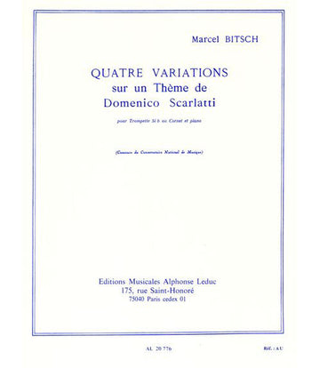 Bitsch Marcel - Quatre Variations Sur Un Thème De Domenico Scarlatti