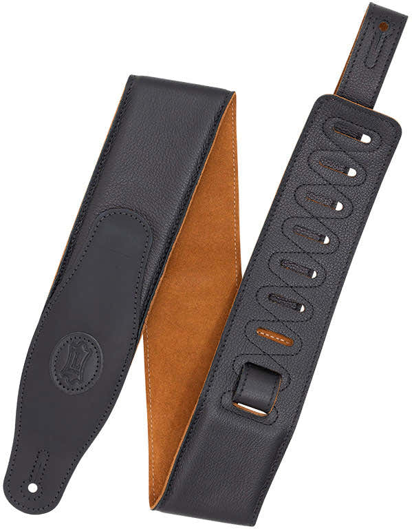 Gepolstertes Leder 7,6cm - Schwarz-Honig