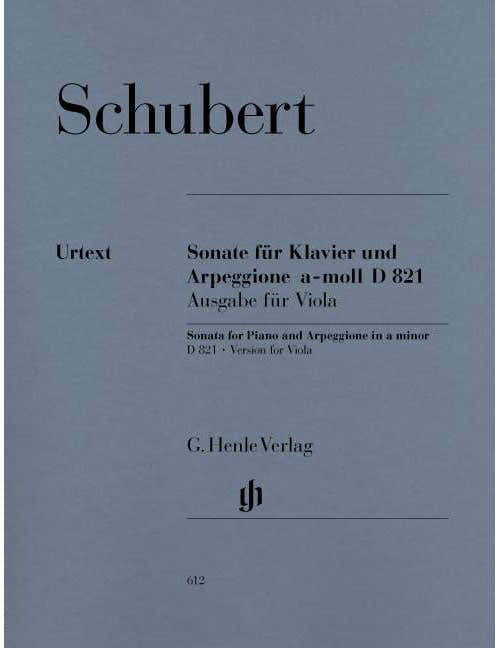 Schubert - Sonate Pour Piano et Arpeggione En La Mineur D 821 (op. Post.) - Alto et Piano