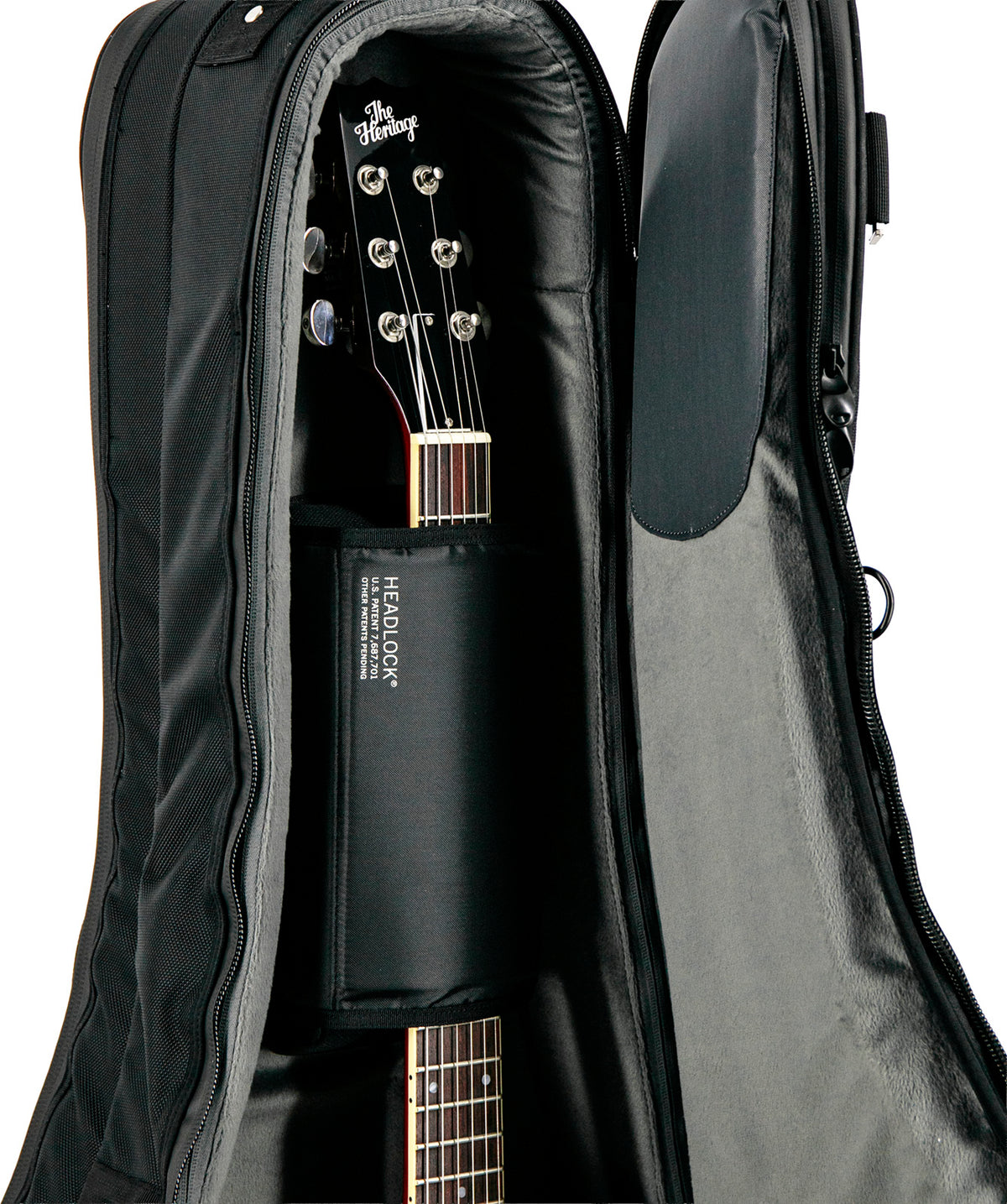 2 Electric & Hollow Body Guitars (With Wheels) - Black