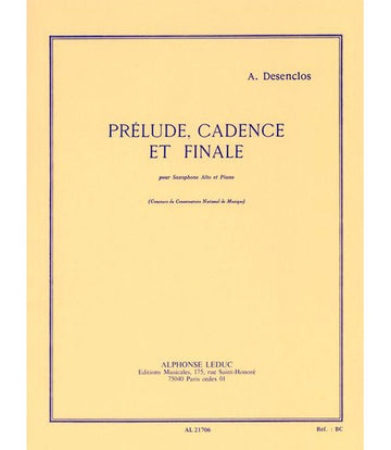 Desenclos A. - Prelude Cadence et Finale - Saxophone Mib et Piano
