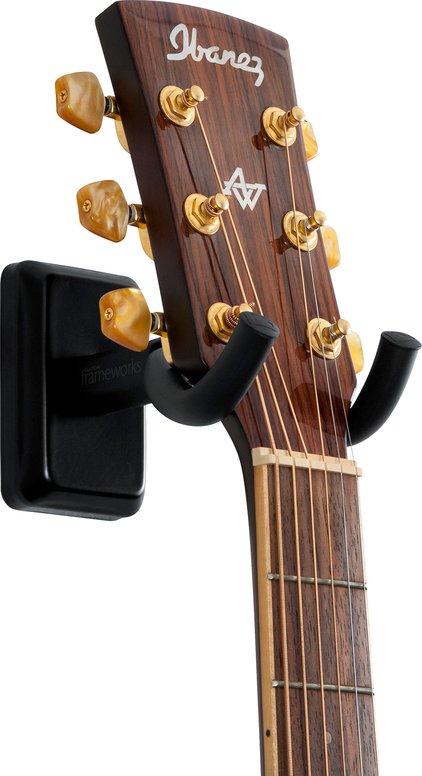 Wandgitarrenständer mit schwarzer Platte