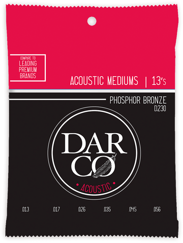 ACOUSTIC STRINGS 92/8 PHOSPHORE BRONZE DARCO ACOUSTIC MEDIUM SET 92/8