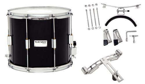 MARCHING SNARE DRUM 14" x 12" BIRCH BLACK