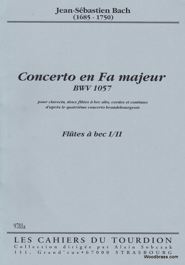 J.S. - Concerto En Fa Majeur Bwv 1057 - Conducteur