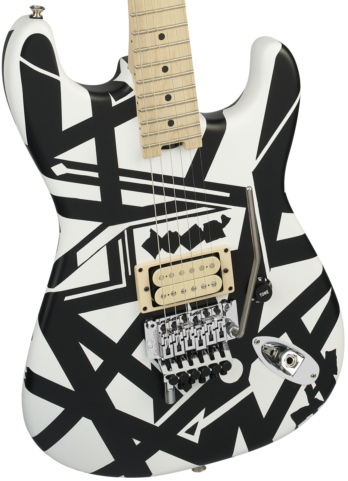 EVH Striped Series Shapes, MN Weiss und Schwarz