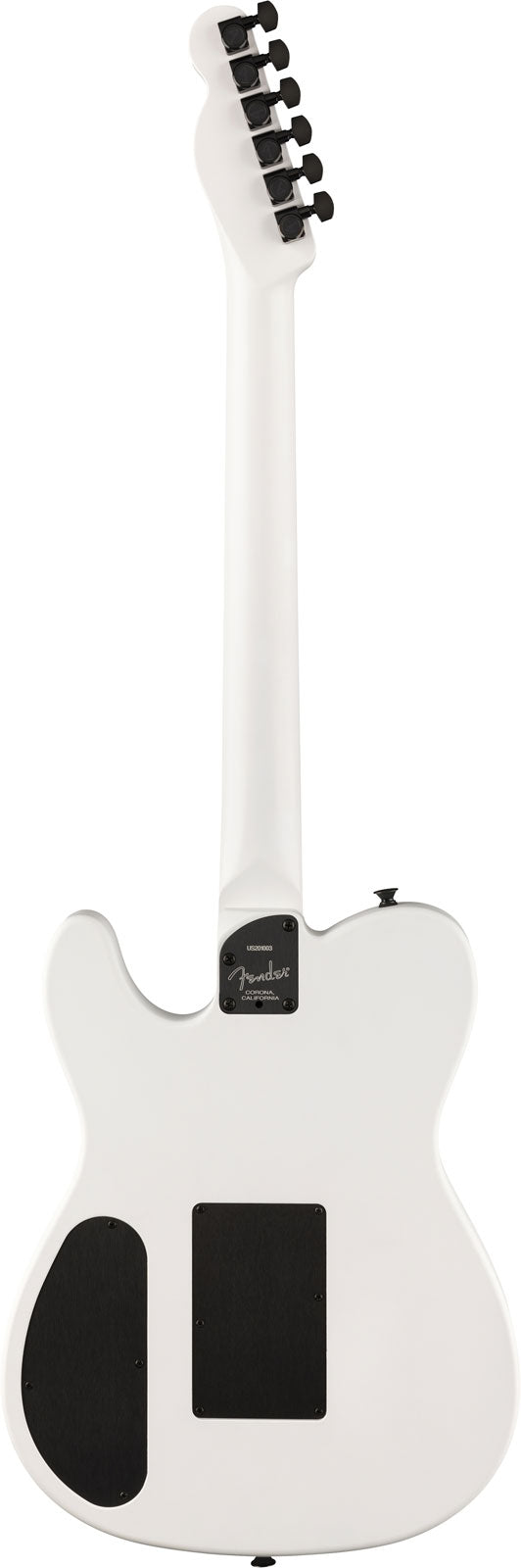Telecaster Acoustasonic Triplesonic Jack White Satin Arctic Weiß Mit Schwarzer Decke Generalüberholt