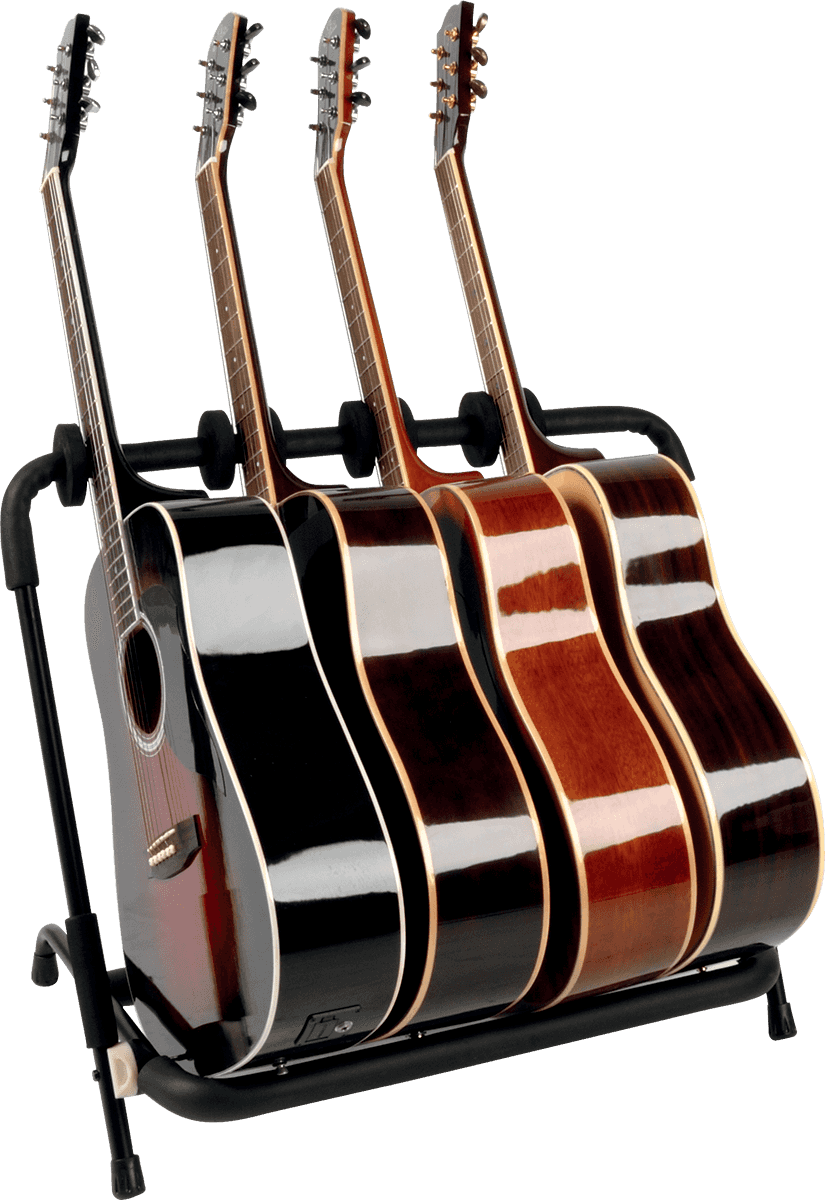 GS350BB 6-GUITAR STAND WITH ADJUSTABLE DIVIDERS BLACK