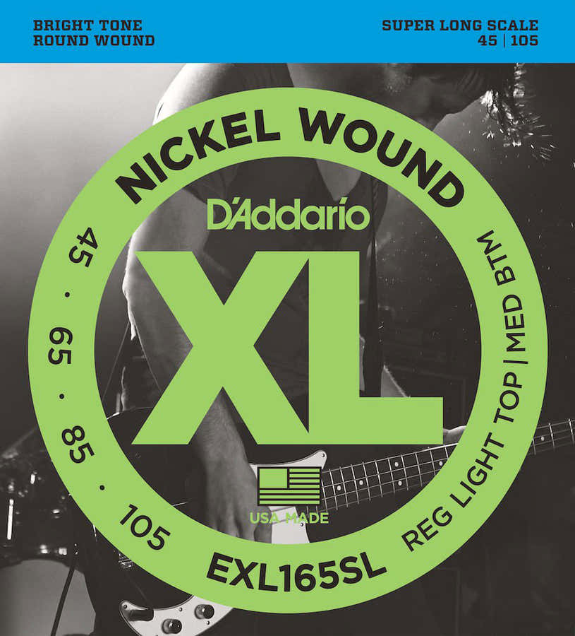 EXL165SL vernickelte Saiten extra lange Mensur Regular Light Top 45-105