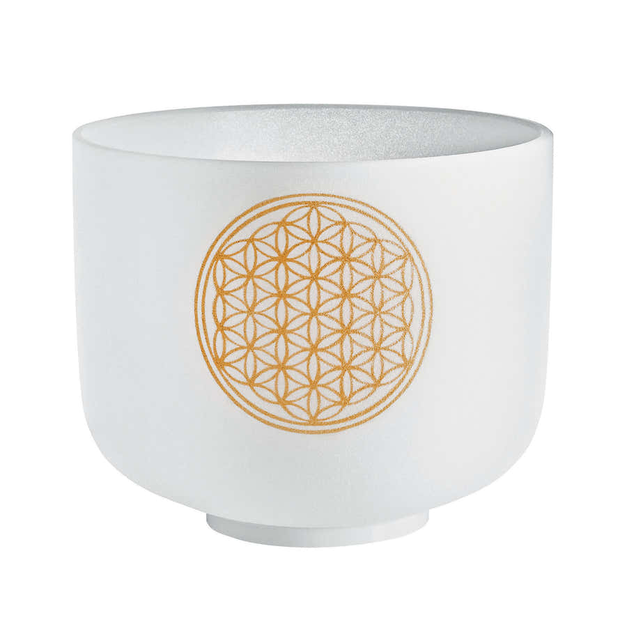 MEINL SONIC ENERGY PLANETARY TUNED CRYSTAL SINGING BOWL 8" FLOWER OF LIFE