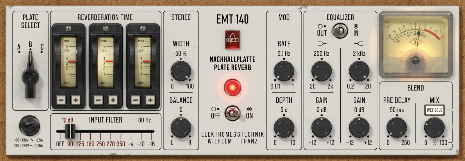 UAD EMT 140 Klassischer Plattenhall