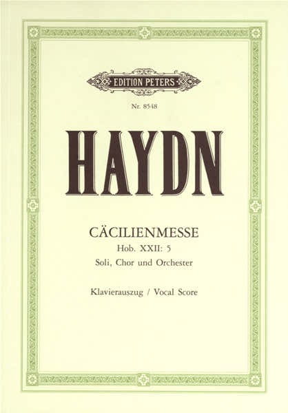 Haydn Joseph - Missa Cellensis/cecilia Mass Hob.xxii/5 - Mixed Choir (par 10 Minimum)