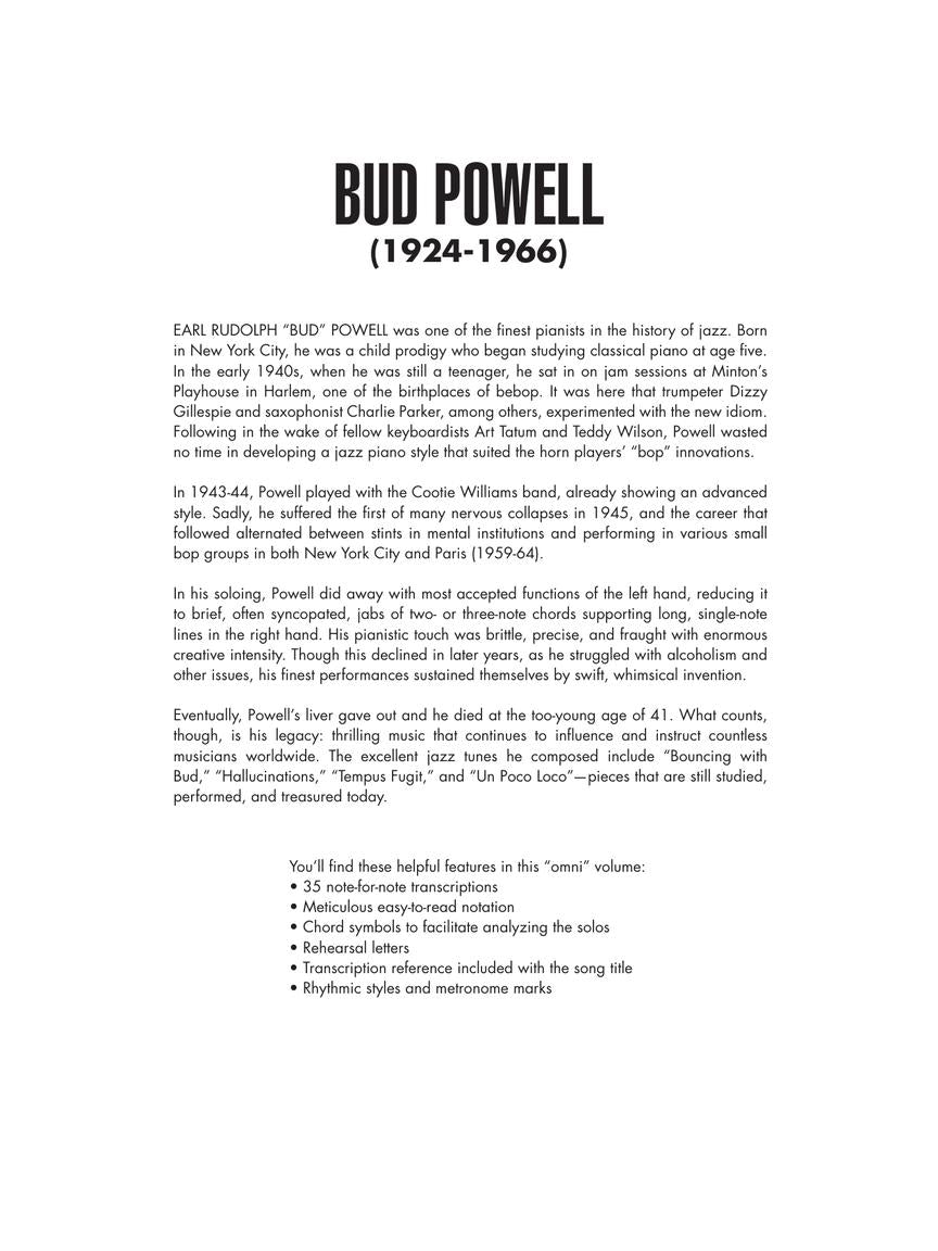 BUD POWELL - OMNIBOOK - PIANO TRANSCRIPTIONS