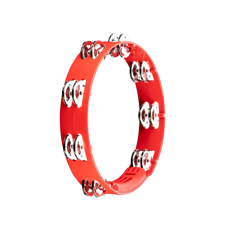 HTT1R - Tambourin ABS Rot 25CM 1 Reihe Zimbeln