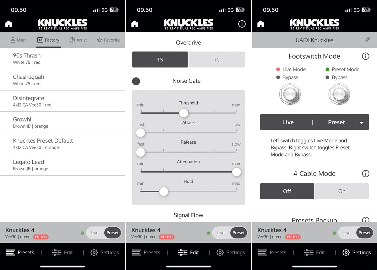 UAFX Knuckles '92 Rev F Dual Rec Verstärker