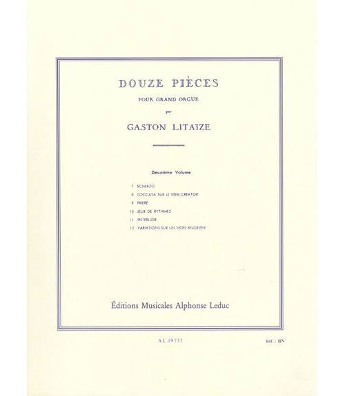 Leduc Litaize Gaston - 12 Pieces Pour Orgue Vol.2 (pieces 7-12)