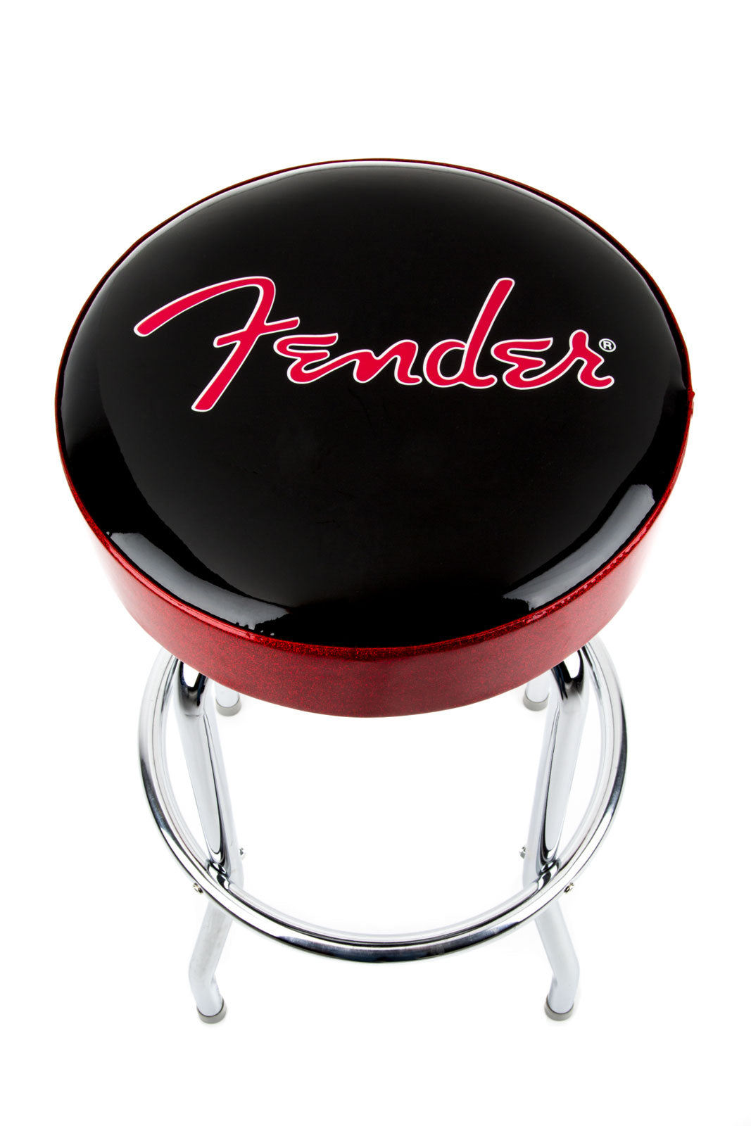 Red Sparkle Logo Barhocker Schwarz Red SPARKLE-chrome 30"