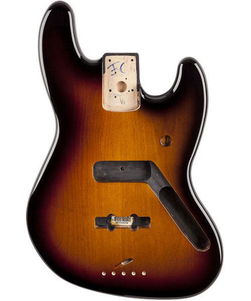 STANDARD JAZZ BASS KORPUS AUS ERLENHOLZ, BRAUN SUNBURST