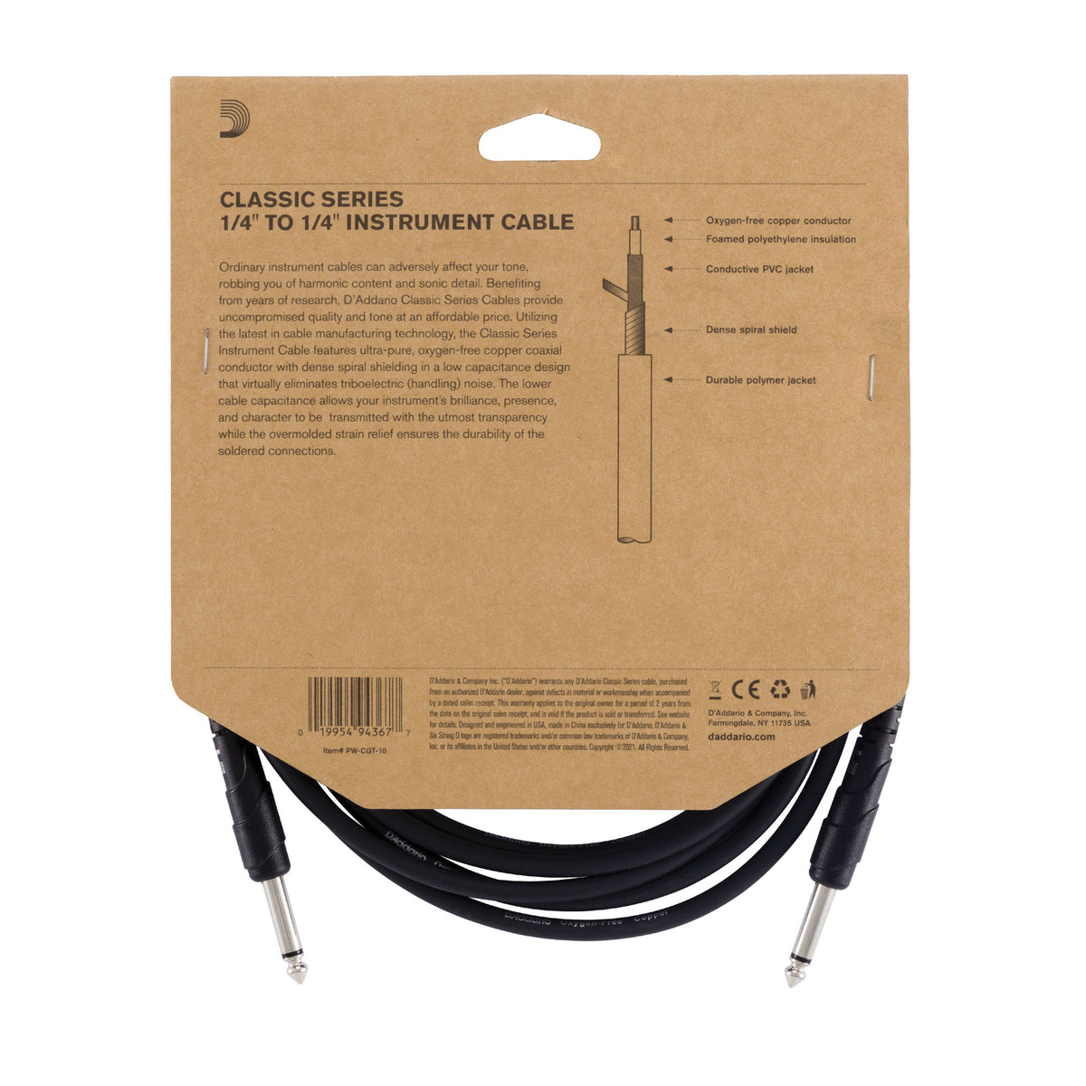 Classic Series Instrumentenkabel 10 Feet