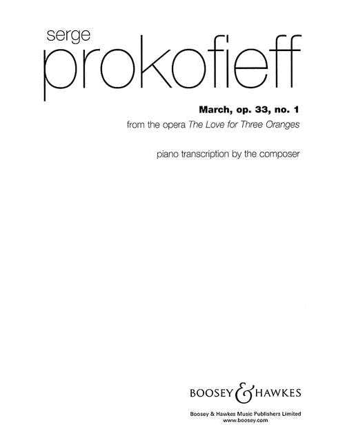 PROKOFIEV S. - MARCH OP. 33/1 - PIANO